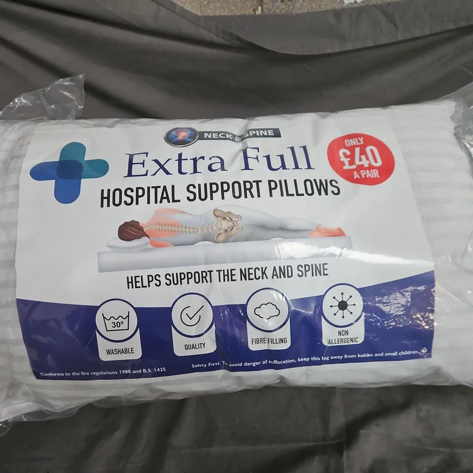 Extra Full Hospital Support Pillows – Neck & Spine (set of 2)