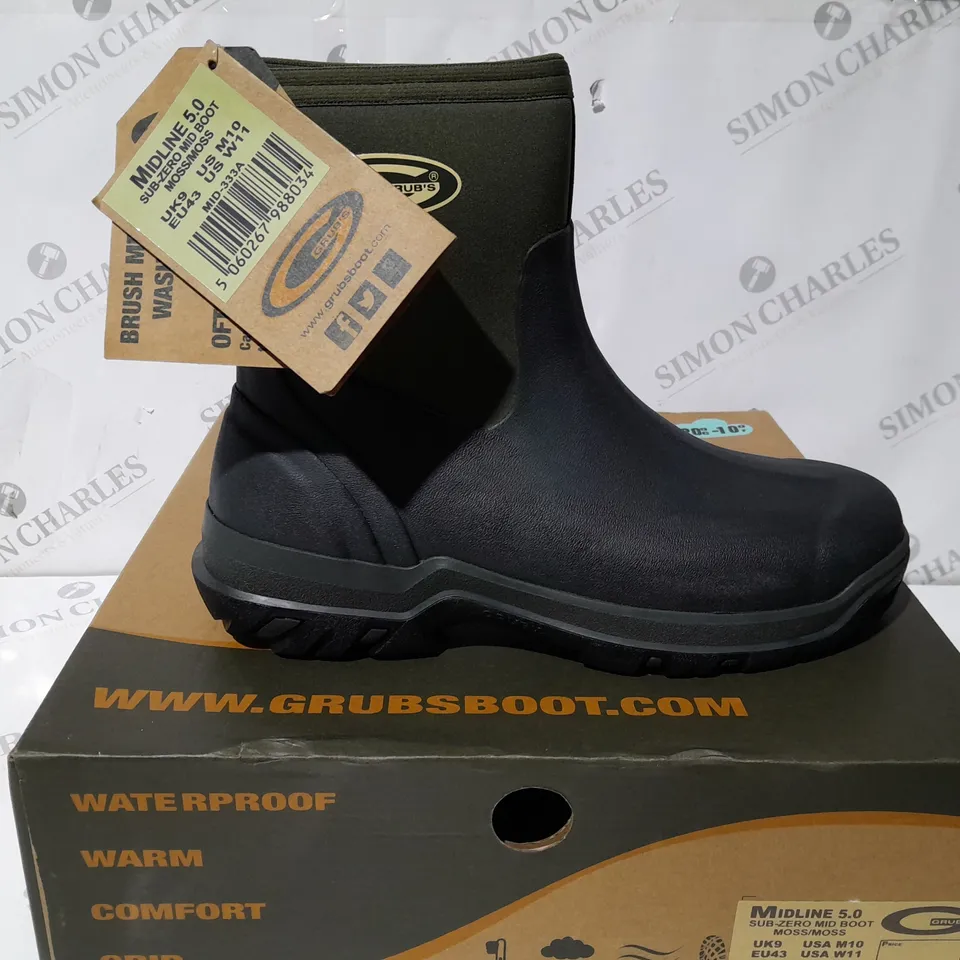 GRUBS MIDLINE 5.0 SUB ZERO MID BOOT IN MOSS - UK 9