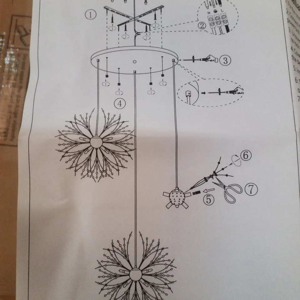 BOXED 3-LIGHT PENDANT LIGHT 