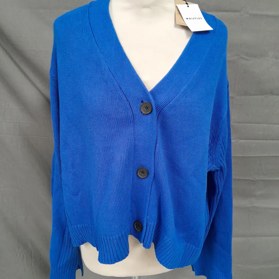 WHISTLES NINA BUTTON FRONT CARDIGAN - UK M