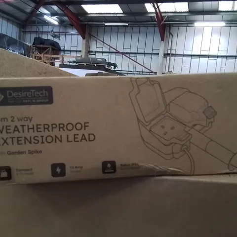 BOXED DESIRETECH 15M 2 WAY WEATHERPROOF EXTENSION LEAD