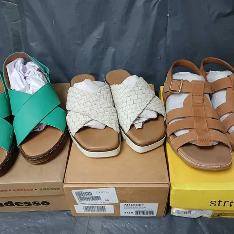 APPROXIMATELY 14 ASSORTED SHOES & FOOTWEAR TO INCLUDE ADESSO, DUNE LONDON, STRIVE, ETC