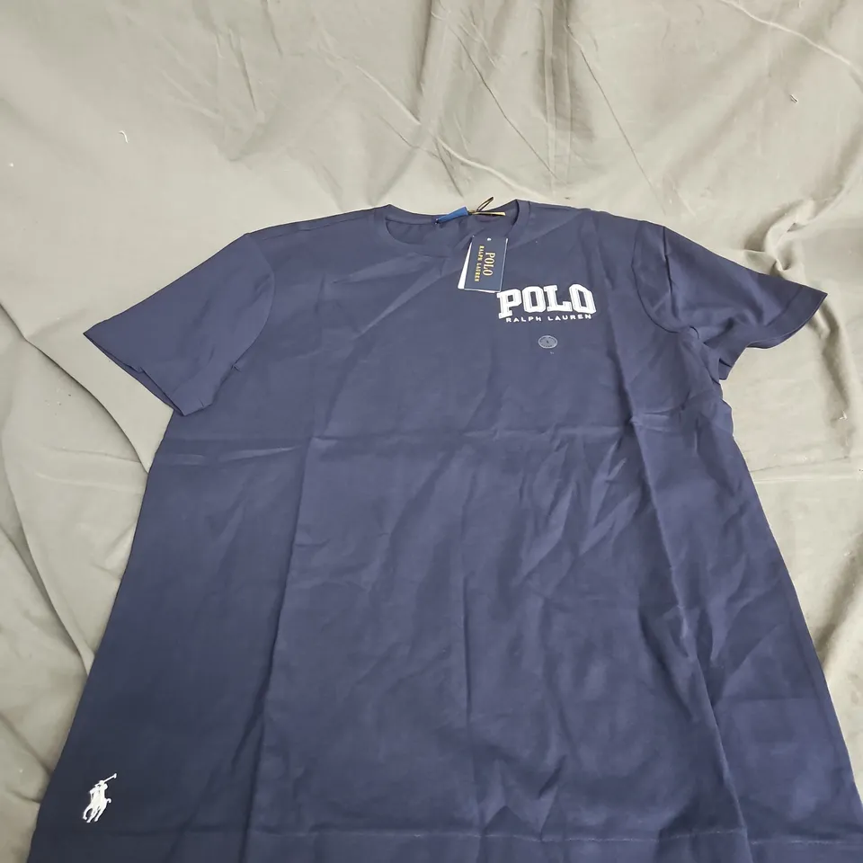 POLO RALPH LAUREN SLIM FIT SHORT SLEEVE TEE IN NAVY SIZE L