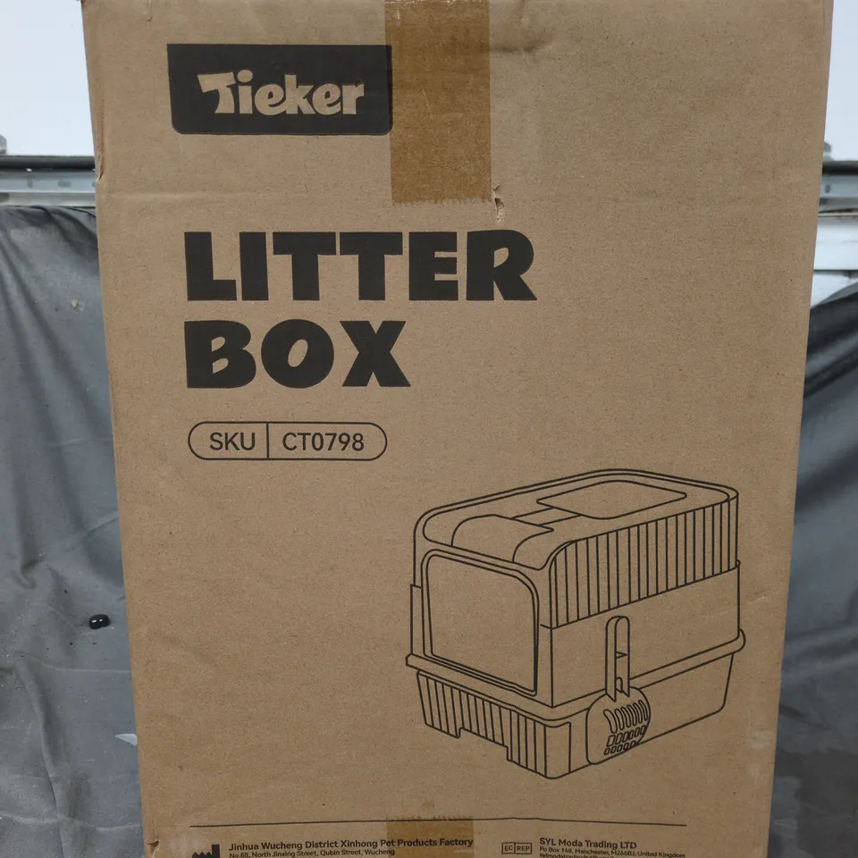 LITTER BOX WITH HOOD – CARDBOARD BOX PACKAGING (LARGE CAT LITTER TRAY)