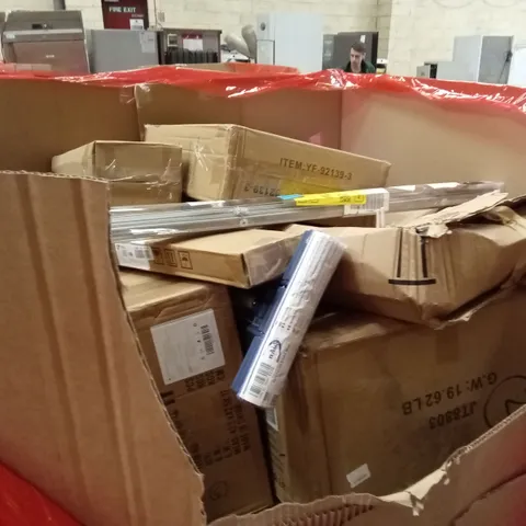 PALLET OF ASSORTED HOUSEHOLD GOODS AND PRODUCTS TO INCLUDE; CEILING LIGHT,HEATER,ETC