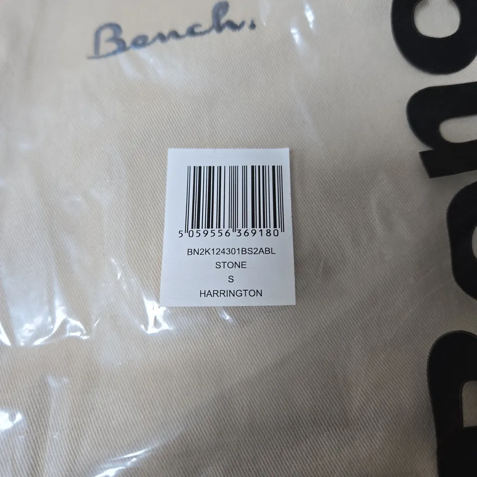 BENCH HARRINGTON STONE JACKET SMALL, BAGGED AND TAGGED
