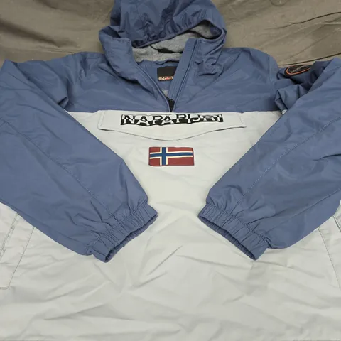 NAPAPIJRI LOGO JACKET, BLUE - UK SIZE L