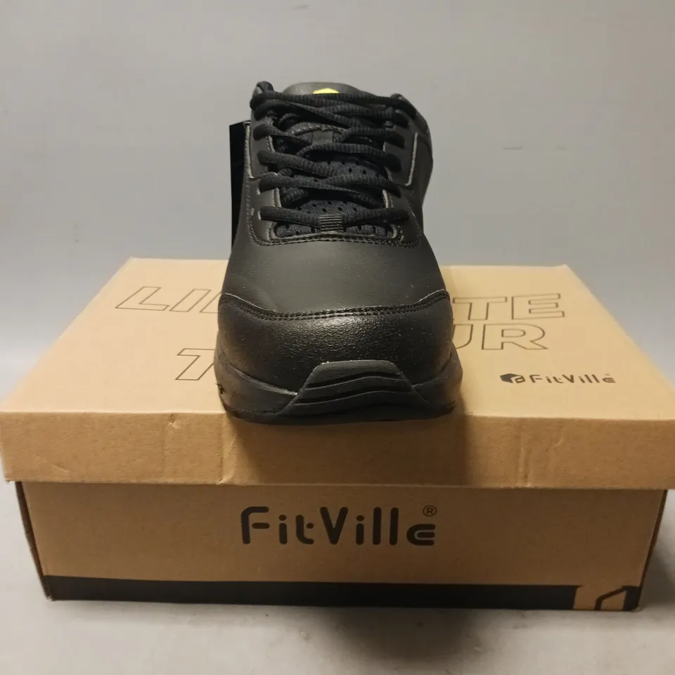 BOXED PAIR OF FITVILLE SHOES IN BLACK UK SIZE 8.5