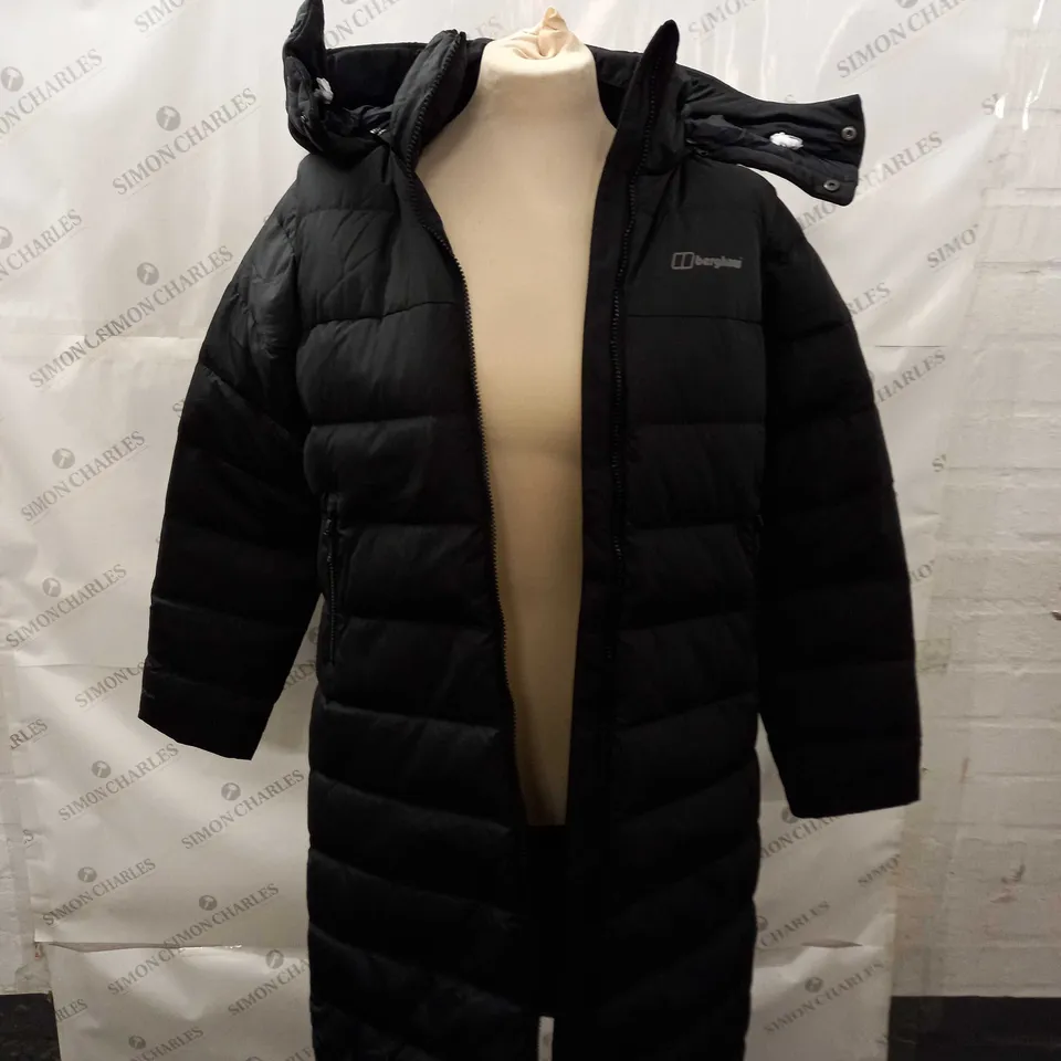 BERGHAUS OVERSIZED BLACK TRENCH COAT - UK 8 