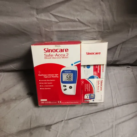 SINOCARE SAFE-ACCU 2 BLOOD GLUCOSE METER – BOXED