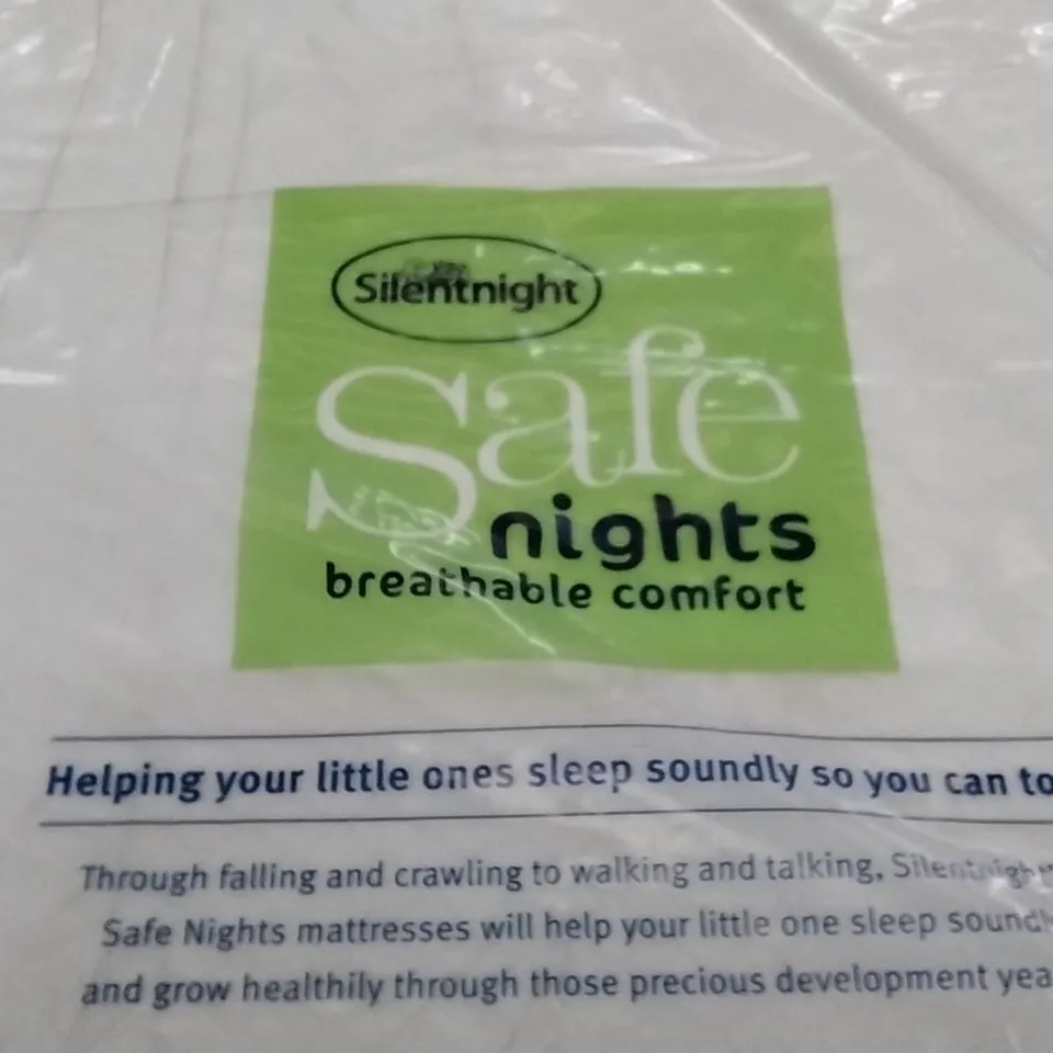 QUALITY BAGGED SILENTNIGHT SAFE NIGHTS ESSENTIALS COT BED 70 X 140CM MATTRESS