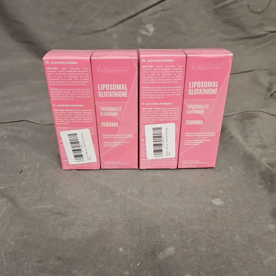 SEALED STARHONOUR LIPOSOMAL GLUTATHIONE 1500MG DIETARY SUPPLEMENT 4X60ML