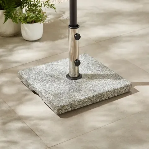 BOXED DUNELM SQUARE GRANITE PARASOL BASE, 25KG