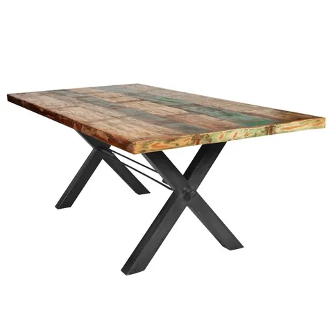 BOXED SARAFINA TRESTLE DINING TABLE (2 BOXES)