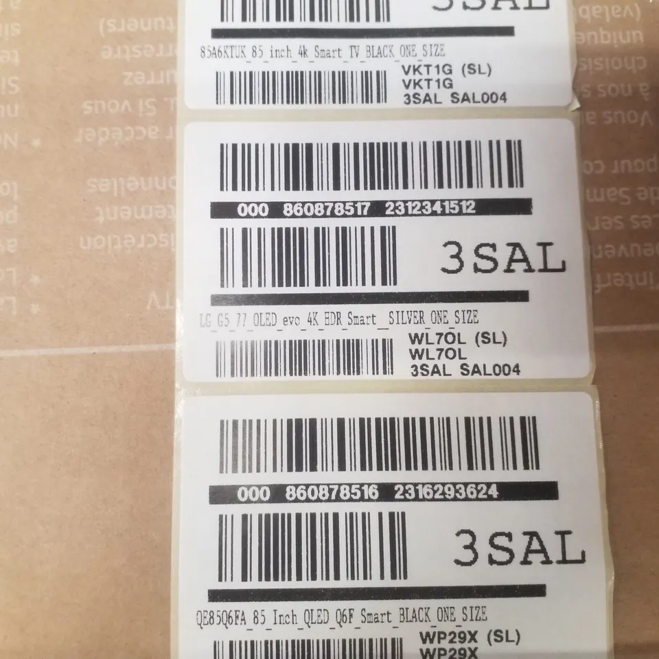PALLET CONTAINING 3 DAMAGED TVS