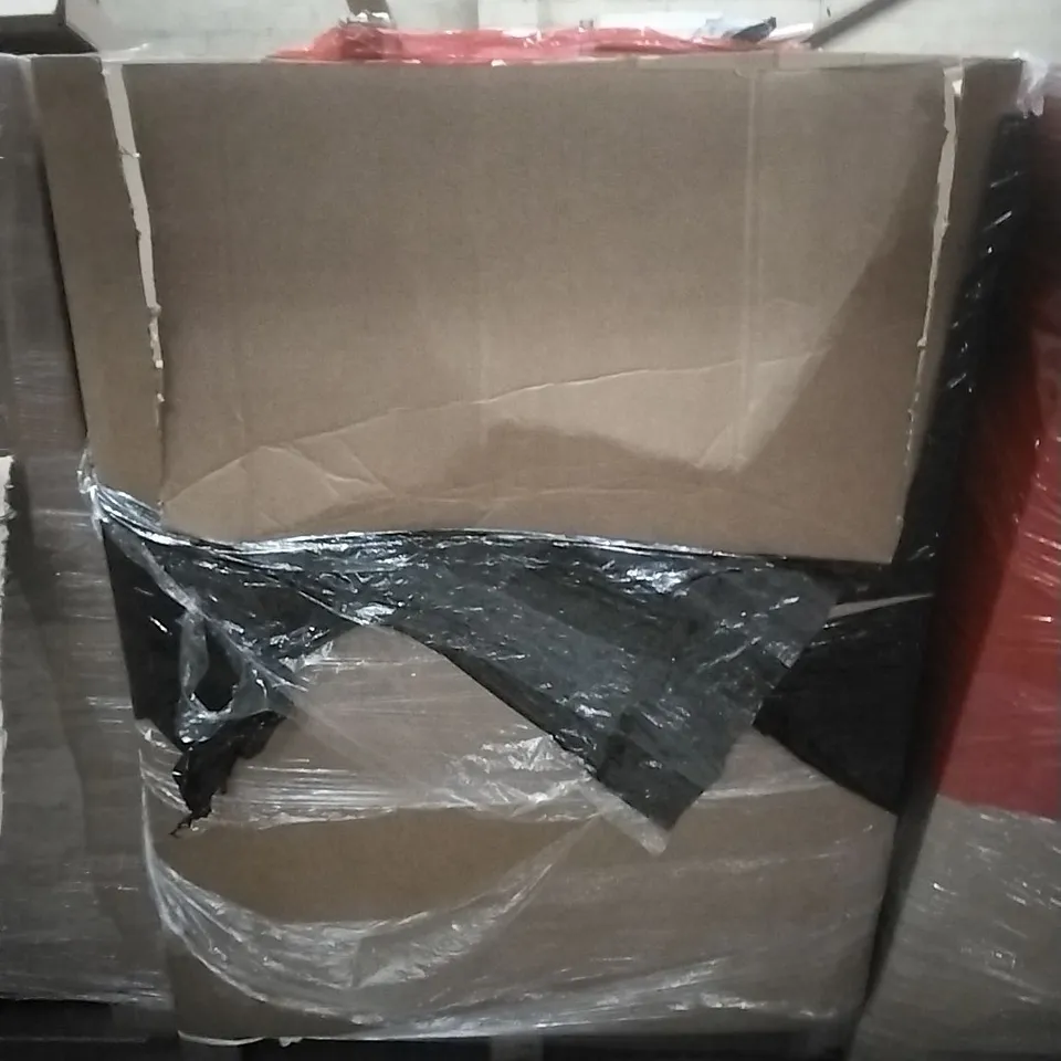 PALLET OF ASSORTED HOUSEHOLD GOODS AND PRODUCTS TO INCLUDE; SAFETY GATES, TRAMPOLINE, PICTURE FRAMES, BOXED FURNITURE ETC