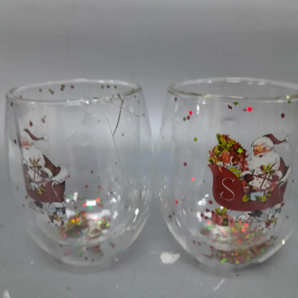 MR CHRISTMAS SET OF 2 FESTIVE GLASSES