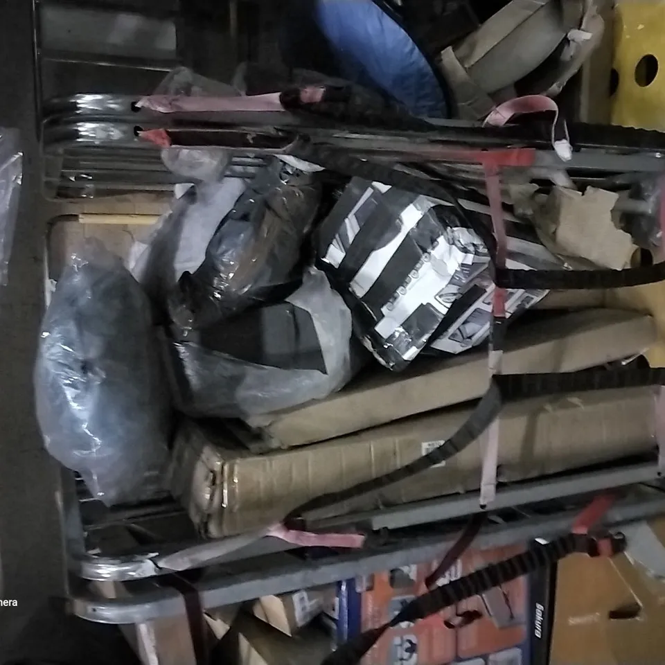 3 CAGES OF ASSORTED ITEMS TO INCLUDE GORILLA GYM DELUXE DOORWAY GYM SYSTEM FOR KIDS, A3 WHITE PICTURE FRAME, SAKURA MULTIFUNCTION RICD COOKER, SBOLY TOASTER, YESTAR, ABYSSALY