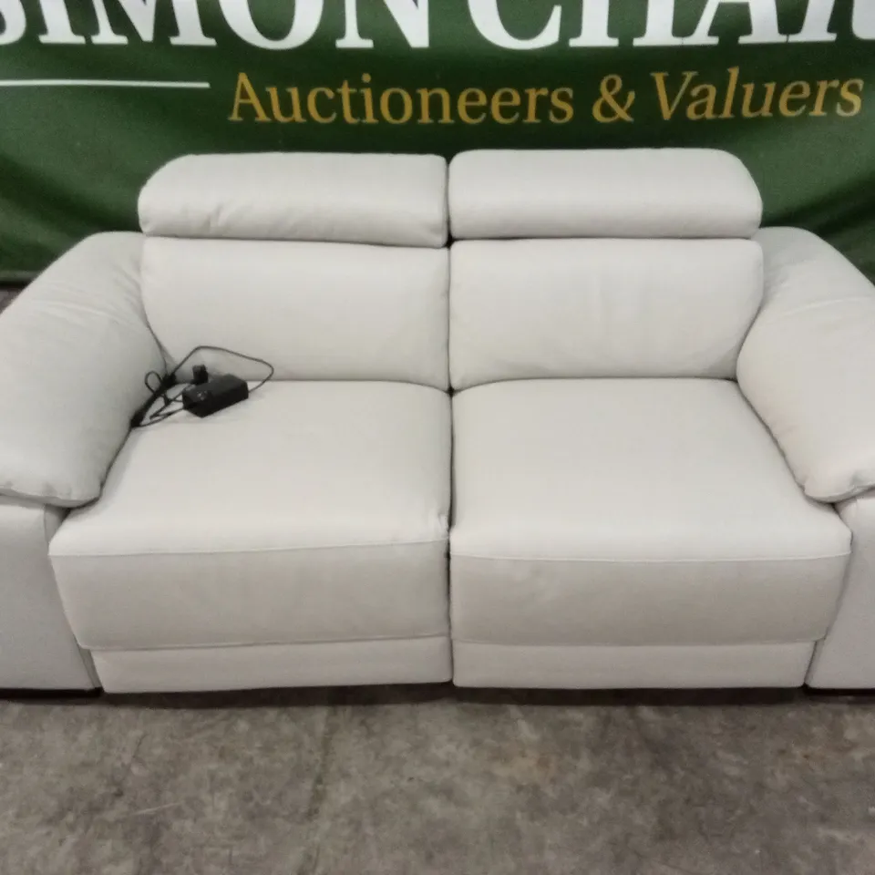 QUALITY DESIGNER ITALIAN MADE VERONA 2 SEATER LEATHER POWER RECLINER SOFA