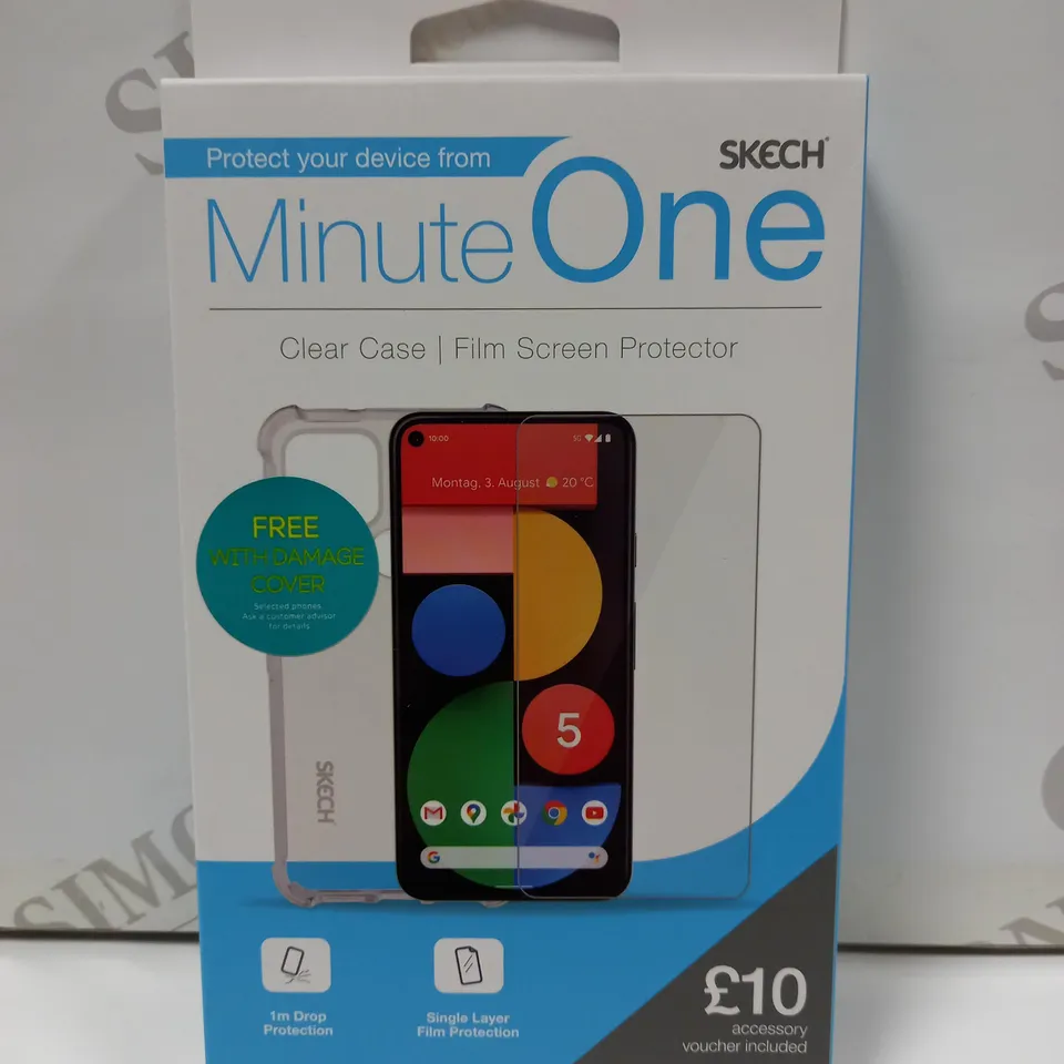 BOX OF APPROX 30 SKECH MINUTE ONE PHONE CASE AND SCREEN PROTECTOR FOR ASSORTED PHONES