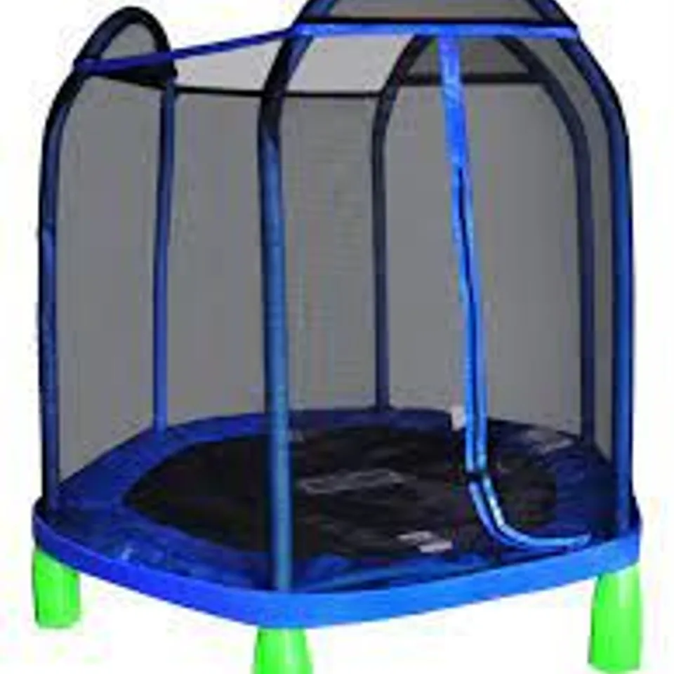 SPORTSPOWER 7FT MY FIRST TRAMPOLINE WITH SAFETY NET ENCLOSURE 