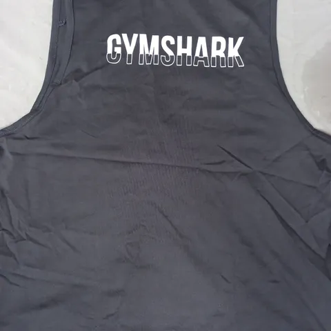 GYMSHARK FRACTION TANK TOP IN BLACK SIZE MEDIUM