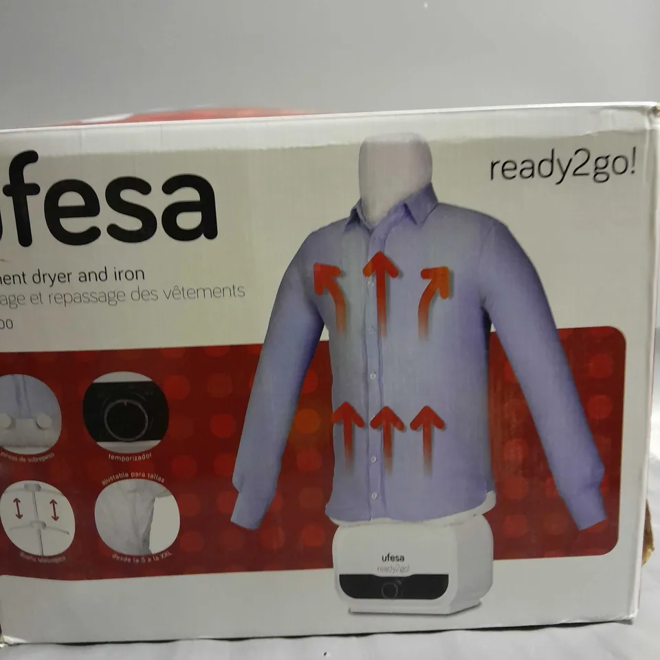 BOXED FESA READY2GO GARMENT DRYER AND IRON IN WHITE 