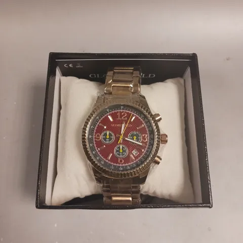 BOXED GLOBENFELD EXPEDIENT ROSE RED WATCH