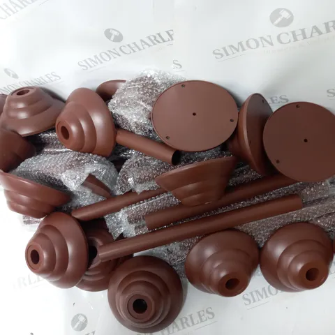 OUTDOOR GARDEN LIGHT PARTS IN BROWN