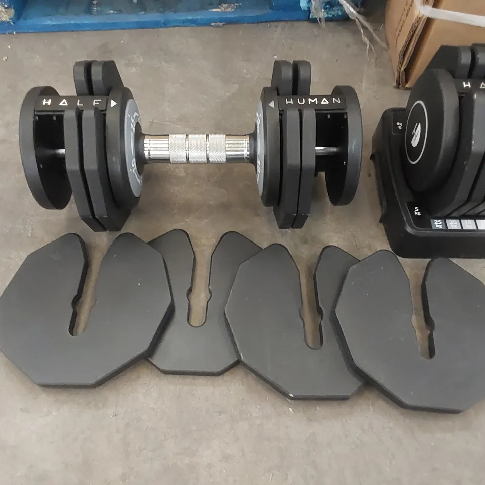 HALF HUMAN ADJUSTABLE DUMBBELLS (2 X 25KG) RRP £249.99