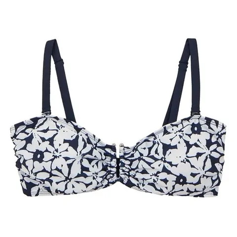 BRAND NEW WOMEN'S ACEANA III BIKINI TOP | NAVY WHITE LARGE FLORAL UK 12
