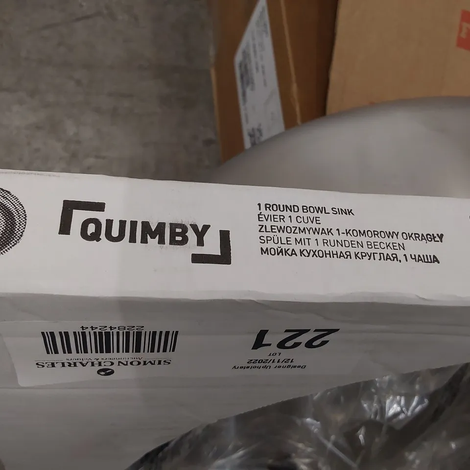 QUIMBY STAINLESS STEEL ROUND BOWL SINK 