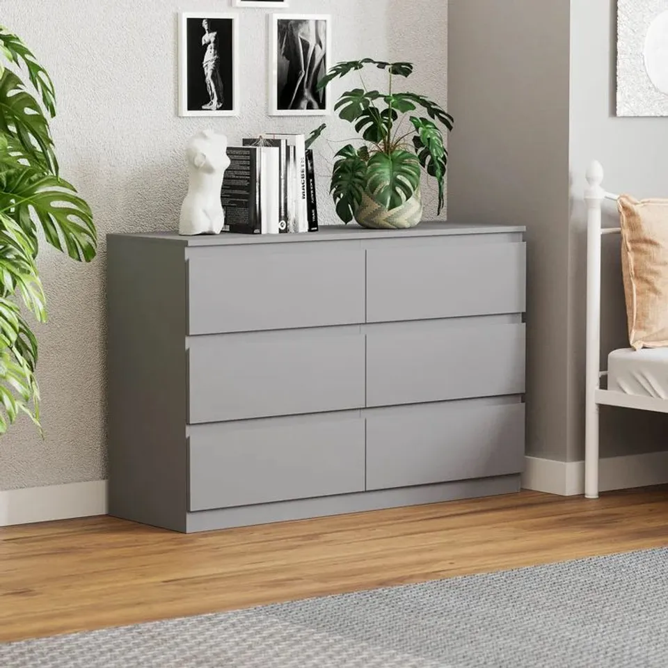 DESIGNER  DENVA 6 DRAWER CHEST