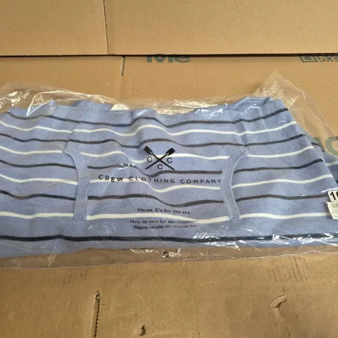 CREW CLOTHING COMPANY KIEFER STRIPE HOODIE - BLUE STRIPE, UK 16