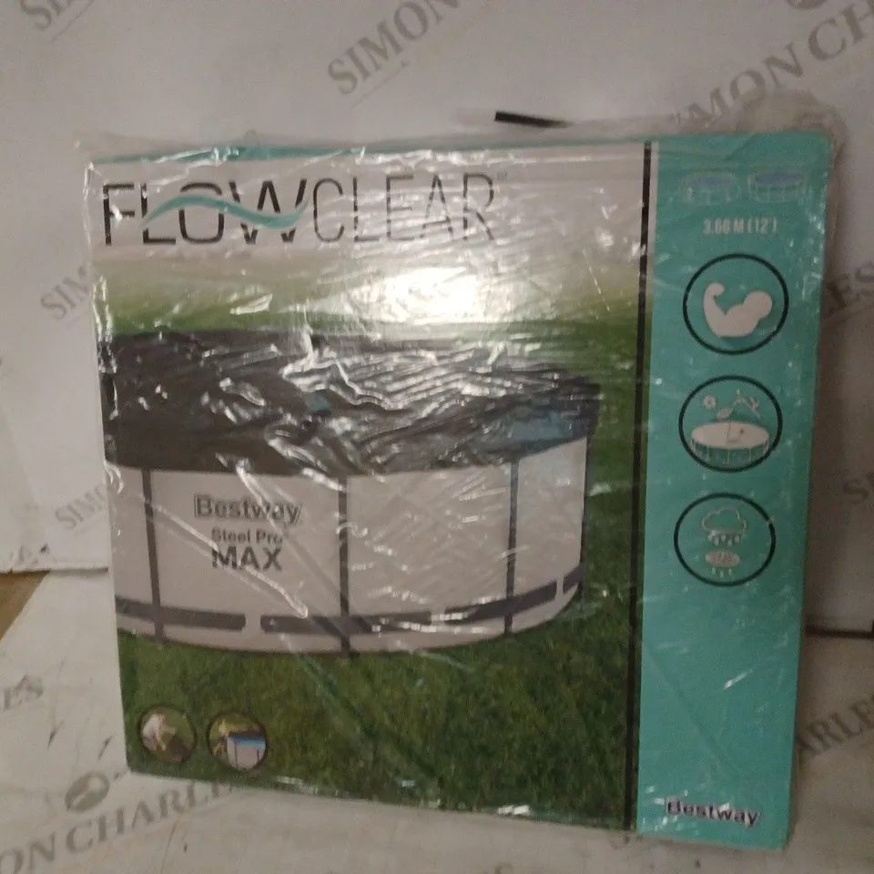 FLOWCLEAR STEEL PRO MAX 12' POOL COVER FAST SET  RRP £18