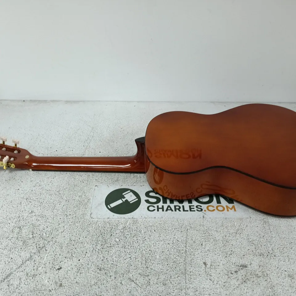 UNBRANDED ACOUSTIC CLASSICAL GUITAR – NATURAL WOOD FINISH