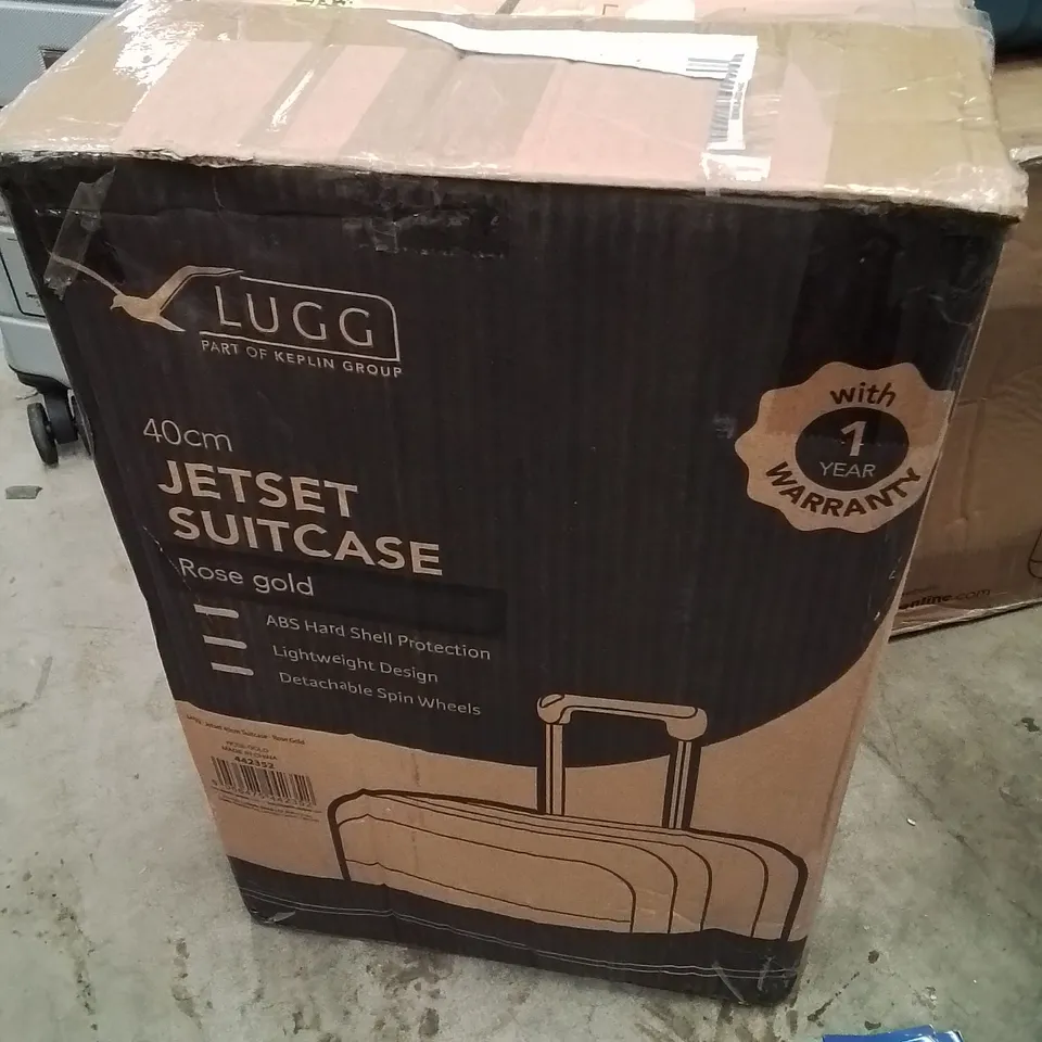 BOXED LUGG 40CM JETSET SUITCASE ROSE GOLD