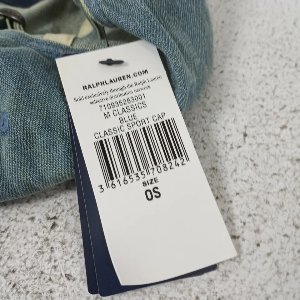 POLO RALPH LAUREN DENIM CLASSIC SPORT CAP – BLUE, ONE SIZE