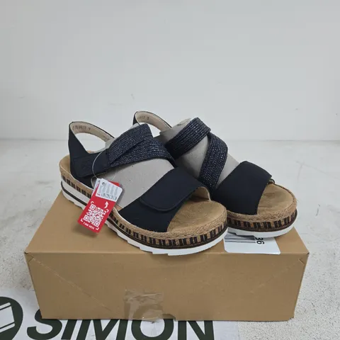 RIEKER BLUE SANDAL SIZE 39 BOXED