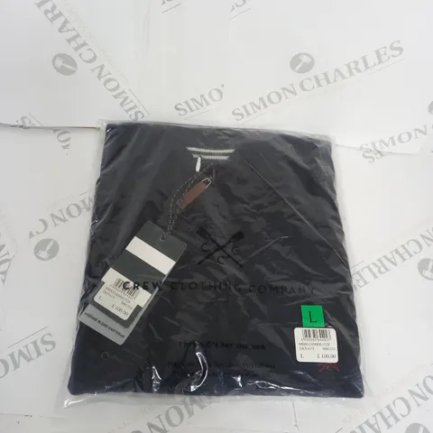 BAGGED CREW CLOTHING COMPANY CASHMERE HALF ZIP FLEECE SIZE L