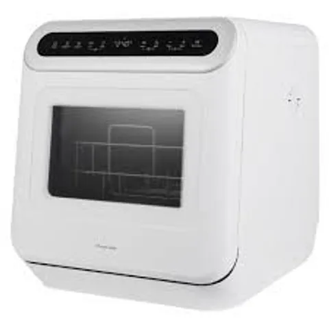 BOXED RUSSELL HOBBS TABLE TOP DISHWASHER MINI COMPACT WITH 3 PLACE SETTINGS, LED DISPLAY, TOUCH CONTROL, 6 PROGRAMMES