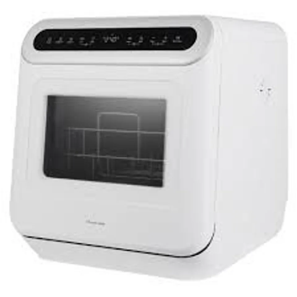 BOXED RUSSELL HOBBS TABLE TOP DISHWASHER MINI COMPACT WITH 3 PLACE SETTINGS, LED DISPLAY, TOUCH CONTROL, 6 PROGRAMMES
