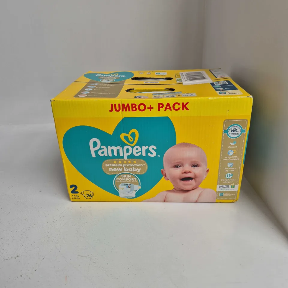 PAMPERS PREMIUM PROTECTION NEW BABY DIAPERS – SIZE 2 (4–8 KG) – JUMBO PACK