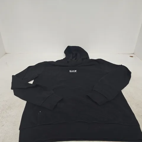 EA7 EMPORIO ARMANI HOODIE – BLACK – UK MEDIUM (EU M / US M)