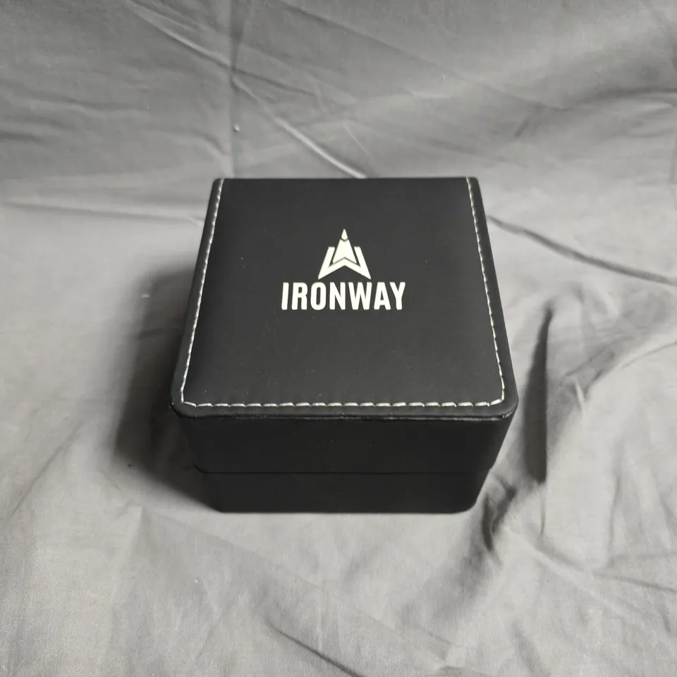 IRONWAY MILITARY WRISTWATCH WITH GREEN FABRIC STRAP – BLACK DIAL 