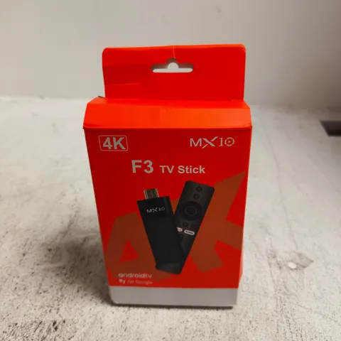 F3 TV STICK – 4K ANDROID TV DONGLE (MX10) – BOXED