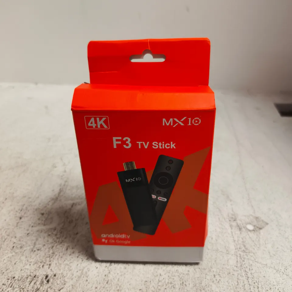 F3 TV STICK – 4K ANDROID TV DONGLE (MX10) – BOXED