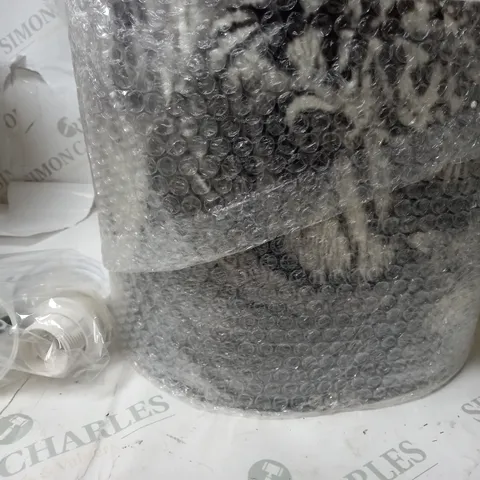 BOXED EAST URBAN HOME FIGHING TIGER LIGHT DRUM PENDANT IN BLACK AND WHITE
