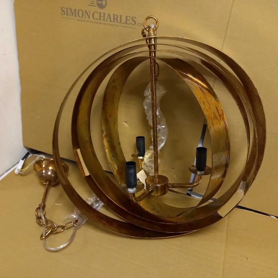 JOHN LEWIS ETHAN COPPER LUSTRE HOOPS CEILING LIGHT
