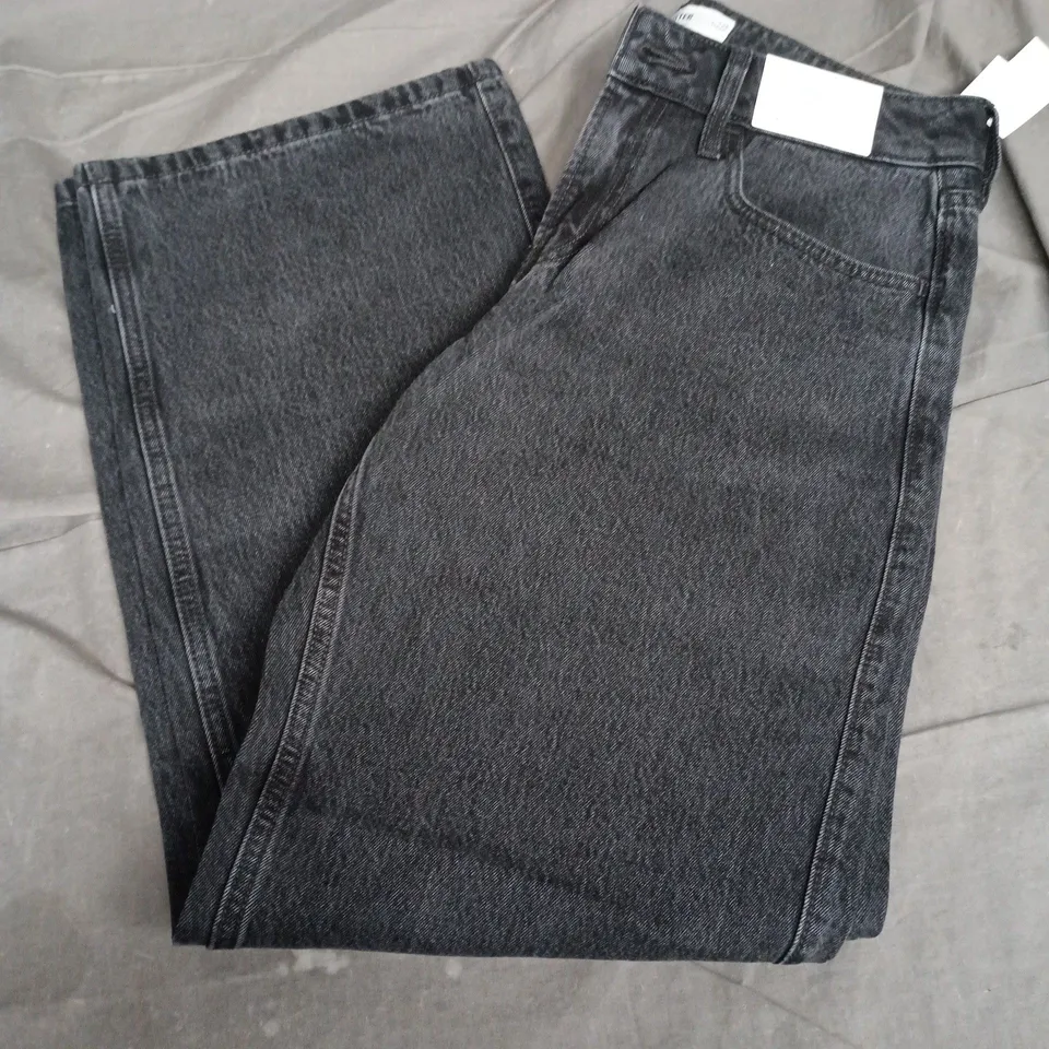 HOLLISTER BAGGY LOW-RISE JEANS – DARK DENIM, UK 10 (US W28)